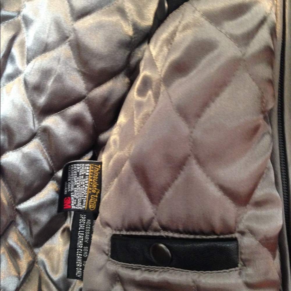 WilsonLeather Thinsulate quilted removable lined leather jacket - Picture 4 of 7